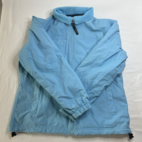 LL Bean Womens Ski‎ Jacket Fleece Reversible Coat Medium Blue Gorpcore Outdoors - Picture 13 of 16